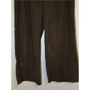 Halara Brown Corduroy Pull On Wide Leg Pants Women’s Size XL Petite thumbnail 3