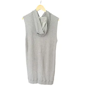 Zadig & Voltaire Amour Hooded Sweatshirt Dress Medium Gray Cotton Modal Pocket thumbnail 3