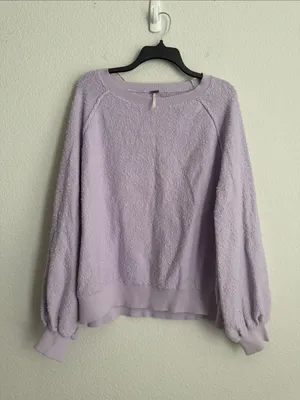 Free People Found My Friend Pullover in Lavender, Size XL, NEW thumbnail 5