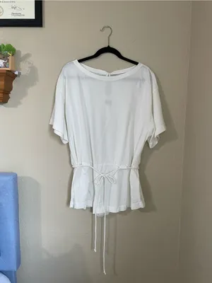 Free People Free Est Monet Romper Size XS White Relaxed Oversized T Shirt Boho thumbnail 3