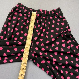 Kate Spade New York Womens Small‎ Pajama Pants Black Pink Heart Print Sleepwear thumbnail 5