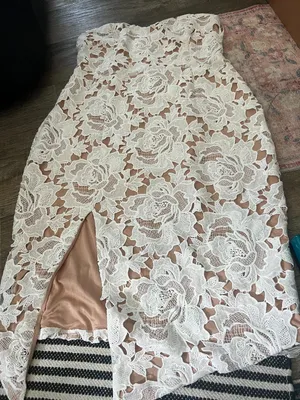 Showpo White Lace dress size 16 thumbnail 1