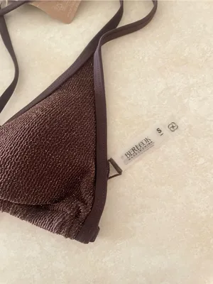 Berlook Dark Coffee Strappy Bikini Top & Dark Coffee Cutout Bikini Bottoms Set thumbnail 8
