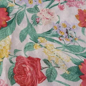 Fit and Flare floral Linen Blend twist- Front Maxi Dress size Medium by … thumbnail 3