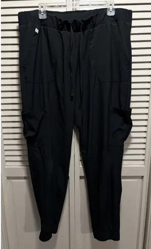 Hanes Comfort Fit Cargo Women's Black‎ Size XL Drawstring Jogger Pants Logo thumbnail 1