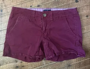 American Eagle maroon 2 Daisy Dukes shortie short thumbnail 1