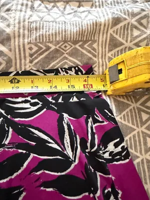 Black Label Evan Picone Floral Maxi Skirt Large Pink Slinky Stretch Resort Wear thumbnail 8