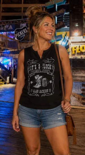 NWT Torrid Alan Jackson It's 5 O'Clock Somewhere Tank Top 00 Country Western 10 thumbnail 1