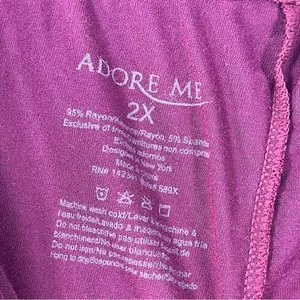 Adore me Laura Dark red knit top and short set SZ 2X thumbnail 12