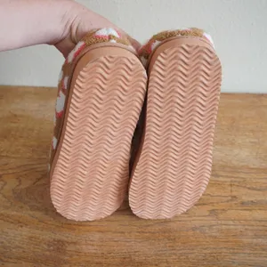 Aerie Size 10 Sherpa Mule Slippers Leopard Heart Print Tan Pink Loungewear Cozy thumbnail 9