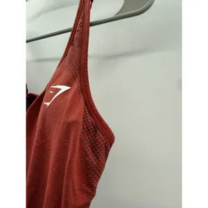Gymshark Vital‎ Seamless 2.0 Sports Bra Womens Large Red Marl Racerback Gym thumbnail 6