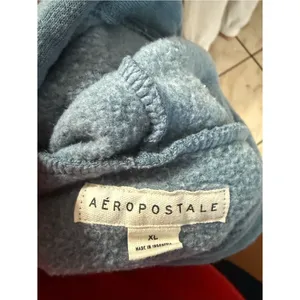 Women’s Aeropostale Blue Hooded Sweatshirt with Pink Script Logo size XL thumbnail 5