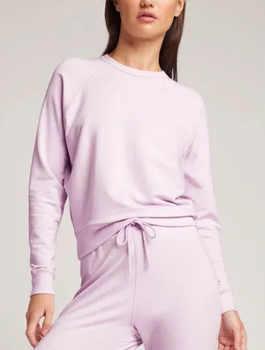 Negative Womens Lilac Modal Cotton Lounge Travel Club Crew‎ Sweatshirt Size XS thumbnail 1