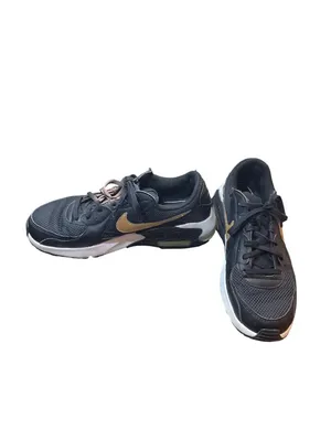 Nike Air Max Excee womans black gold leather low top sneakers sz 9.6 SKU 10-391 thumbnail 2