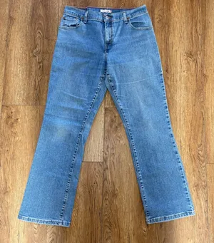 Levis 550 Relaxed Boot Cut Jeans Womens 12‎ M Blue Denim Stretch VTG y2k western thumbnail 1