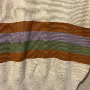 Gilli Beige Colorful Striped Crewneck Sweater size Medium Tan thumbnail 3