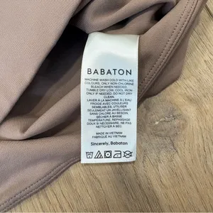 🌟Babaton🌟 Contour Knit Crop Top Tee Short Sleeve Crewneck Brown Sz S thumbnail 5