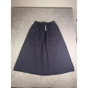 NWT neuflora skirt linen pockets navy full long skirt L thumbnail 2