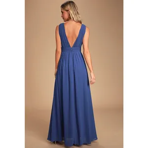 NWT Lulus Heavenly Hues Royal Blue Sleeveless Maxi Dress Women's Size Medium thumbnail 2