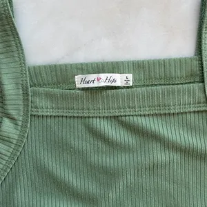 Heart & Hips sage green ribbed bodycon maxi dress sleeveless scoop back size L thumbnail 3