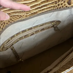 Brahmin Croc-Embossed Tan Tote Bag thumbnail 4