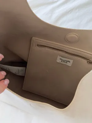 Abercrombie Suede Bag Tan Cream thumbnail 3