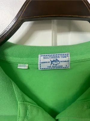 Southern Tide Bright Green Kids Polo Shirt thumbnail 2