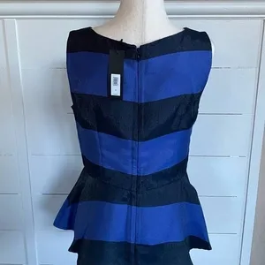 Banana Republic‎ Womens Blue Navy Striped Peplum Sleeveless Top Size 6 NWT thumbnail 10