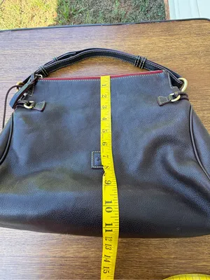 Dooney & Bourke Florentine Leather Medium Hobo Shoulder Bag Brown Tassel thumbnail 11