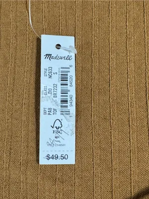 Madewell Ribbed Long Sleeve Crop Shirt thumbnail 8