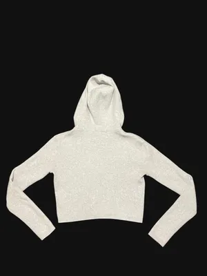Brandy Melville Grey Cropped Zip Sweater thumbnail 2