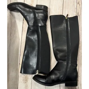 Tommy Hilfiger Women’s TWIZELLE-T Tall Riding Black Boots Size 7 thumbnail 4