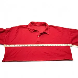 John Galt Brandy Melville Sweatshirt Women's OS Red Polo Rugby Cropped Shirt thumbnail 6