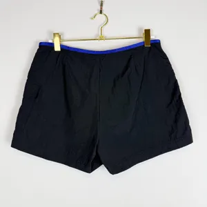 Vintage Y2K Mossimo‎ Black Blue Nylon Mid Rise Mini Shorts Zip Front Size Small thumbnail 9