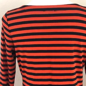 The Limited medium orange navy striped top thumbnail 4