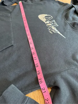 Nike Black Pullover Hoodie with White Swoosh Tag Women’s Size Small thumbnail 6