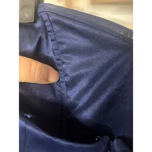ABS by Allen Schwartz Navy Blue Strapless Satin Cocktail Dress Size 0 Prom HOCO‎ thumbnail 5
