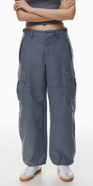 Aritzia TNA Supply Cargo Pants GD Vintage Navy 100% Cotton Size 4 thumbnail 1