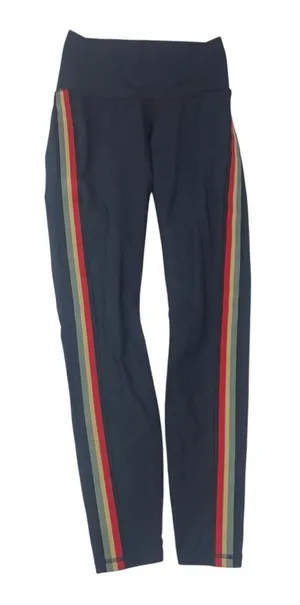 Spiritual Gangster women's small Rasta high waist Black Leggings 7/8 ankle thumbnail 1