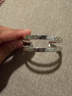 Kendra Scott Hammered Silver Double Band Cuff Bracelet thumbnail 2