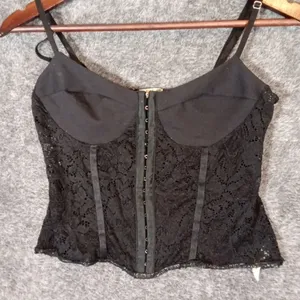 Free People Intimately Mesh Hoop N Look Closure Goth Gruge Festival Size M thumbnail 4