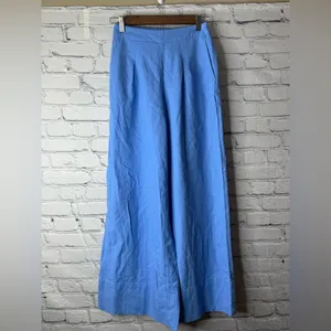Free People Light Blue high rise wide leg pants size xs thumbnail 2