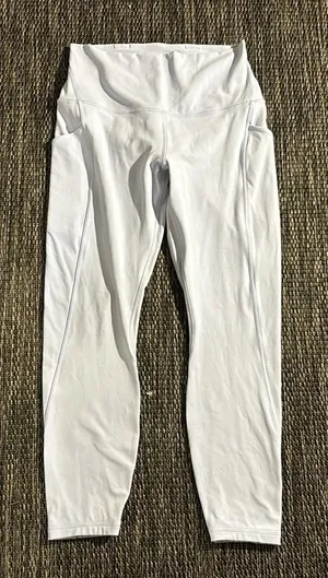 Lululemon Align Legging High Rise With Pockets 25" Double Lined Pastel Blue Nulu thumbnail 1
