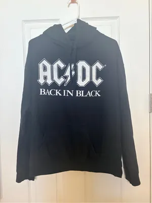 AC/DC Black Tee with White Logo Print thumbnail 1