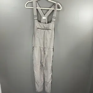 Wilfred Free Jumpsuit Women XS Tan Great Utility Drawstring Overalls Aritzia thumbnail 2