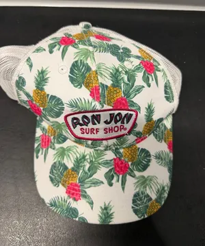 Ron Jon Surf Shop Tropical Pineapple Floral Trucker Hat Mesh Snapback Adjusta thumbnail 1