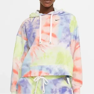 Nike Dri-FIT Get Fit Women's Tie-dye Pullover Training Hoodie, M thumbnail 2