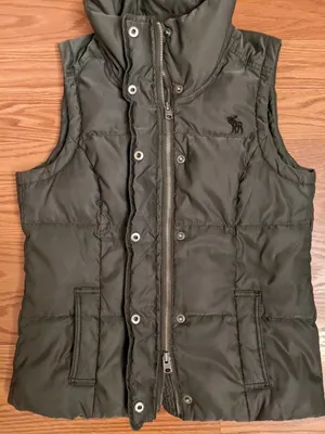 Abercrombie & Fitch Down Puffer Vest Women Sz S Chunky Gorp Trap Preppy Cabin thumbnail 3