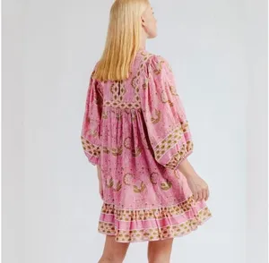 Cleobella Magdalena Wildflower Boho Babydoll Dress thumbnail 2