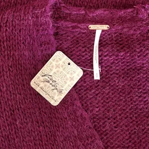 NWT!! FREE PEOPLE Marina SoftSpun Cardi Cardigan Sweater Purple Wine Alpaca S thumbnail 11
